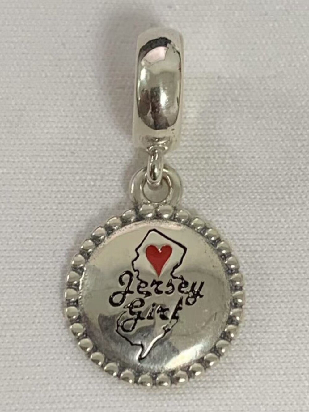 Pandora NJ Jersey Girl Exclusive Charm Pendant, S925 Silver Jewelry